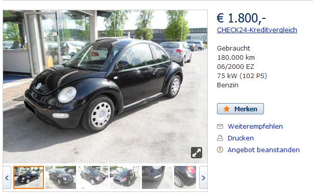 Find and Buy Volkswagen NewBeetle